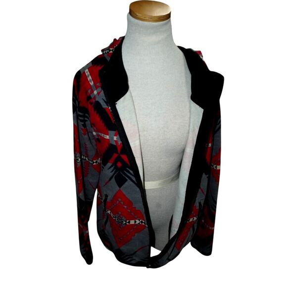 Ralph Lauren LRL Lauren Active Southwestern Aztec Zip Hoodie Jacket Size M - Picture 3 of 8